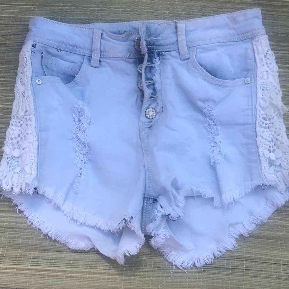 Rue 21 jean shorts with lace sides